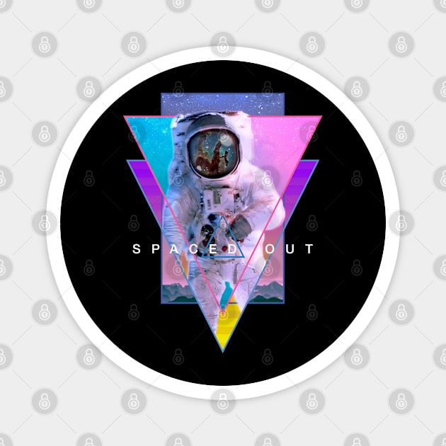 Astronaut Spaced Out Aesthetic Vaporwave Outer Space Art Magnet by Vaporwave